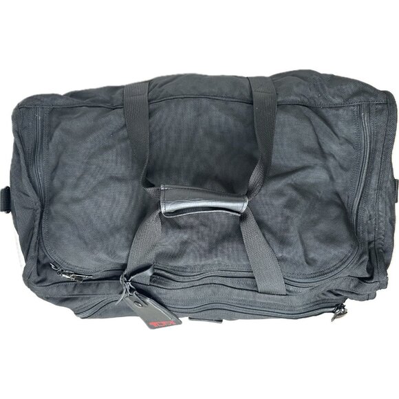 Vintage Tumi Ballistic Nylon Duffel Overnight Travel Bag Leather 26x12 USA - Picture 6 of 11